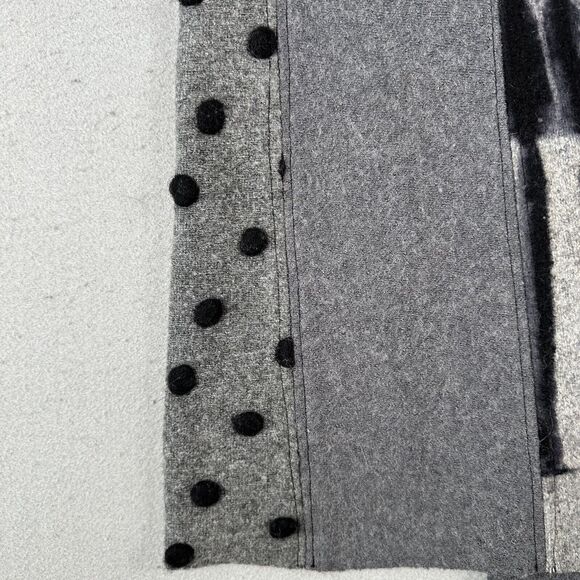 Herzenburg Hand Painted Original Vest Women’s Small Gray Wool Open Front Art - Picture 9 of 16